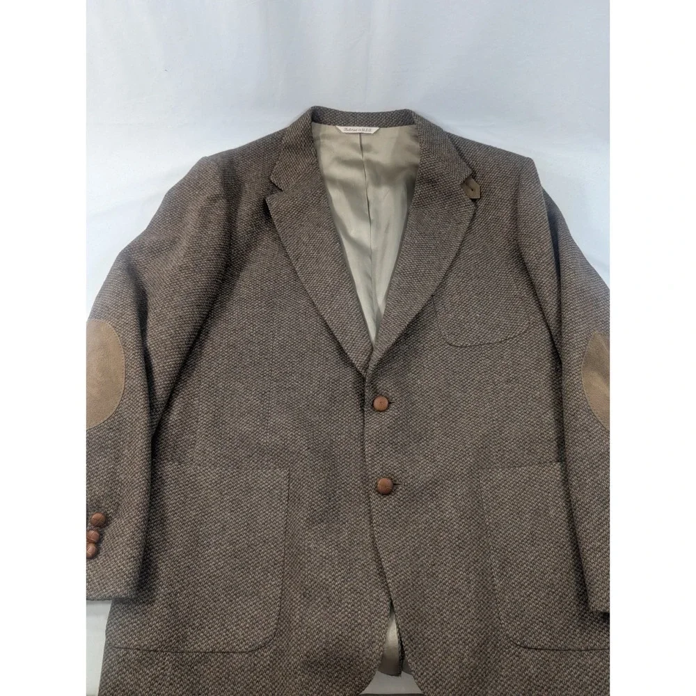 Stafford Blazer Sports Suit Jacket Tweed BirdEye Hopsack Confetti 46L 50
